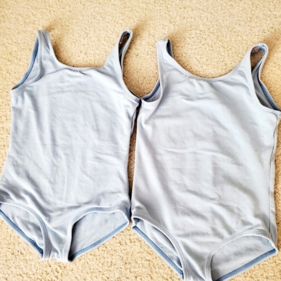 Other - Two light blue ballet dance leotards size MC girls
